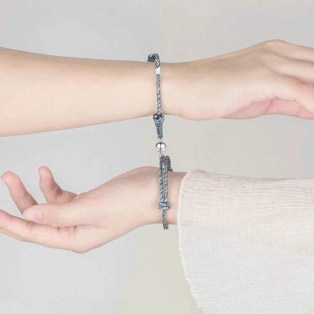2pcs Couple Magnets Attract Each Other Creative Personality Couple BraceletB.sf