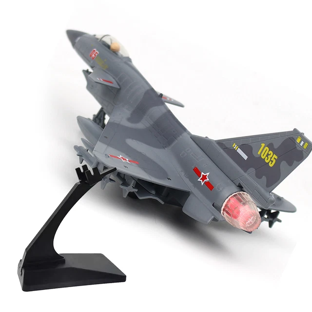 Modèle Avion De Chasse J-20 1/100 En Alliage Métal - Collection Décoration Bureau Ou Maison - Avec Support Inclus