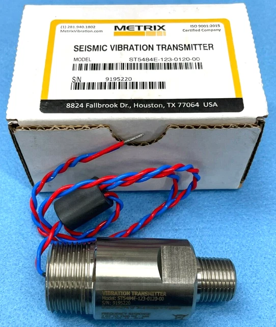 Metrix Seismic Vibration Transmitter St5484E-123-0120-00 Supply 11-30Vdc Metrix Seismic Vibration Transmitter St5484E-123-0120-00 Supply 11-30Vdc
