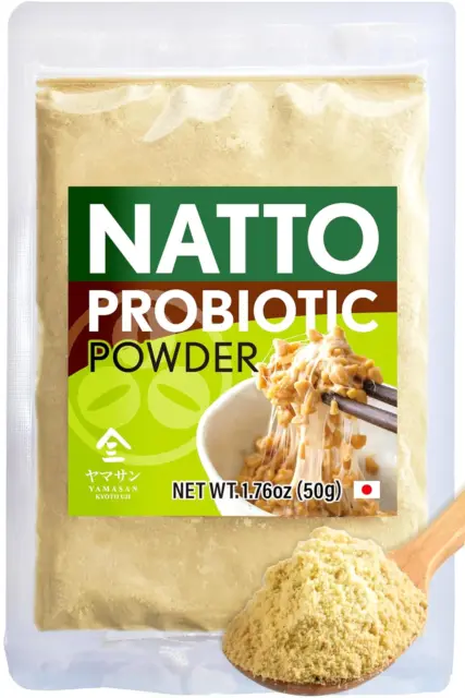 2Bags SET Japanese Natto Fermented Soybean Powder, 50g(1.76oz)x2bags YAMASAN
