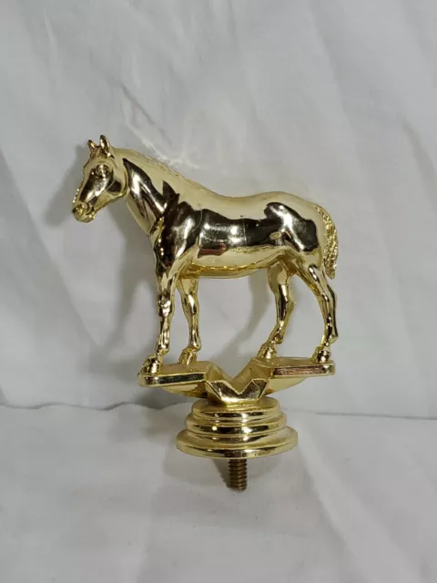 Vintage Gold Quarter Horse Trophy Topper Foundation Halter Participation