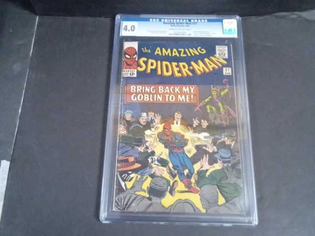 Amazing Spider-Man #27 CGC 4.0 OW/W Pgs. Green Goblin App Ditko Marvel 1965