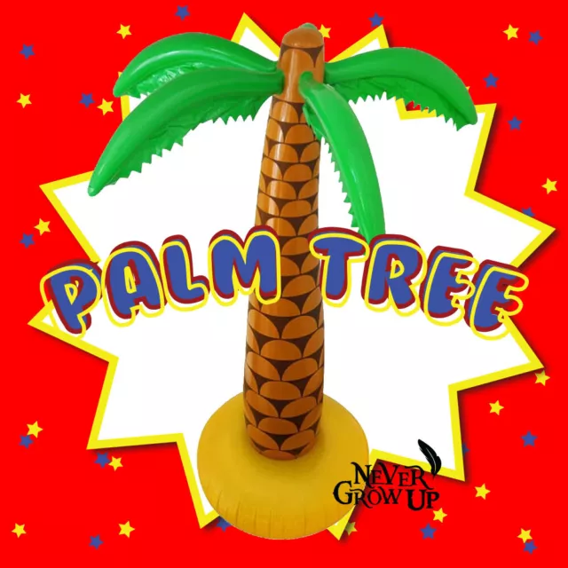 6ft INFLATABLE PALM TREE Blow Up Summer Hawaiian Tropical Pool Beach Party 168cm