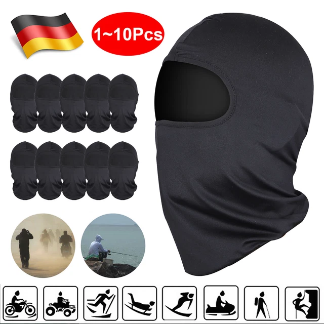 1-10er Sturmhaube Motorrad Sturmmaske Fahrrad Kopfhaube Halswärmer Atmungsaktiv