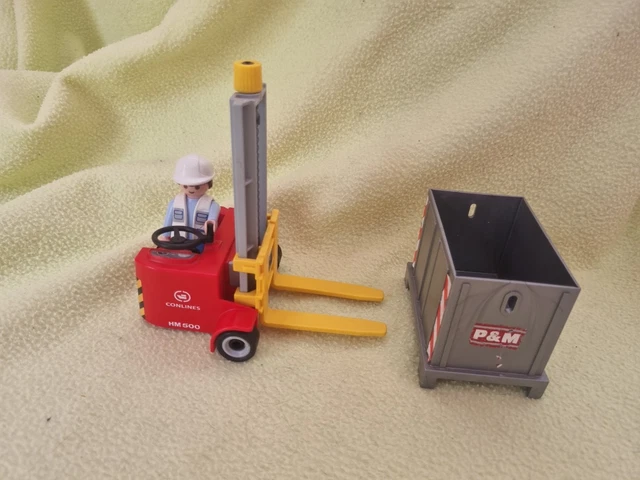Playmobil Docker Chariot élévateur Caisse N°4476 Complet