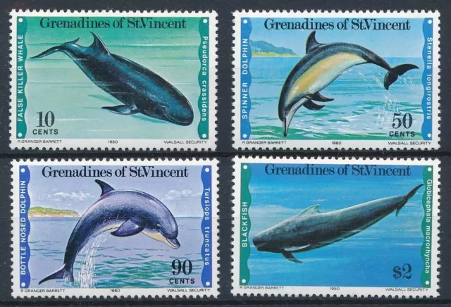 [BIN12859] St.Vincent 1980 Marine Life good set of stamps very fine MNH