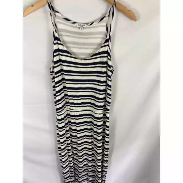 Splendid Stripe Texture Sleeveless Maxi Dress Size Medium 2