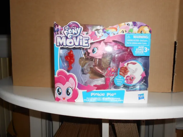 My Little Pony the Movie Pinkie Pie Flip & Flow Seapony Figure NEW