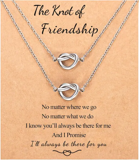 2/3 PCS Best Friend Necklaces Forever Love Knot Infinity Matching Friendship Nec