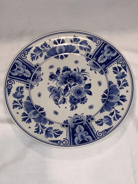 Antique DELFT Dutch De Porceleyne Fles Hand Painted Wall Plate