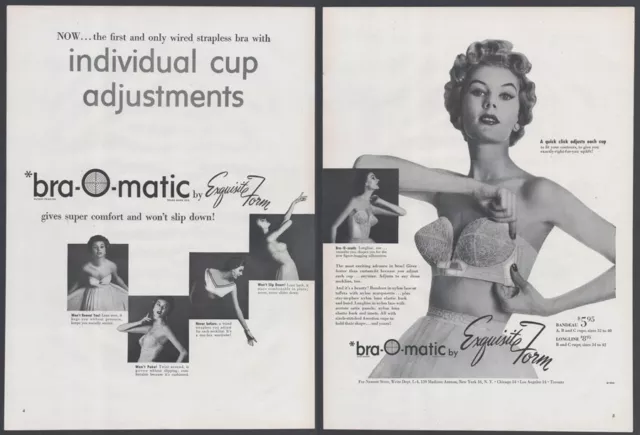 Original Reklame 1954, bra-O-matic, Exquisite Form, Lingerie, BH, Wäsche, 50er