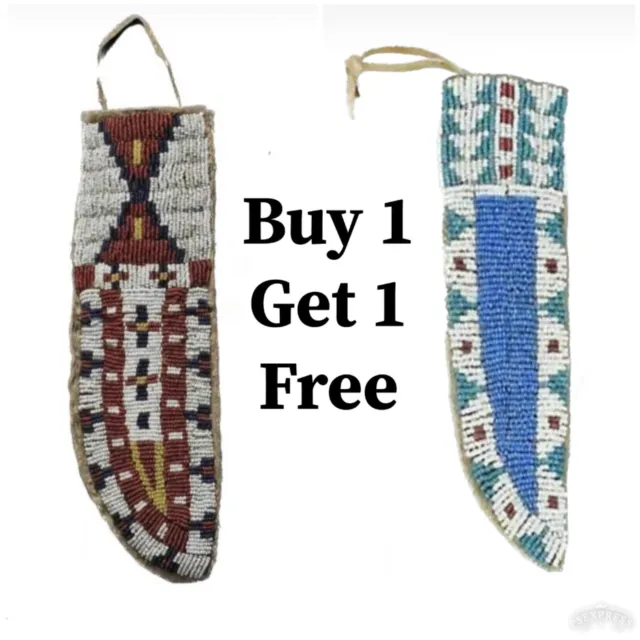 Indian Beaded Knife Cover Native American Sioux Knife Sheath Buy 1 Get 1 Free