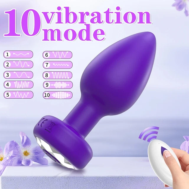 Plug Anal Vibrant 9 Modes - Stimulant Prostate Pour Homme Et Femme, En Acier Inoxydable