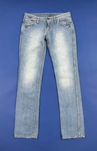 Cycle jeans donna usato slim denim W28 tg 42 blu vita bassa boyfriend sexy T6808