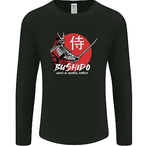 Bushido Samurai Warrior Sword Ronin MMA Mens Long Sleeve T-Shirt