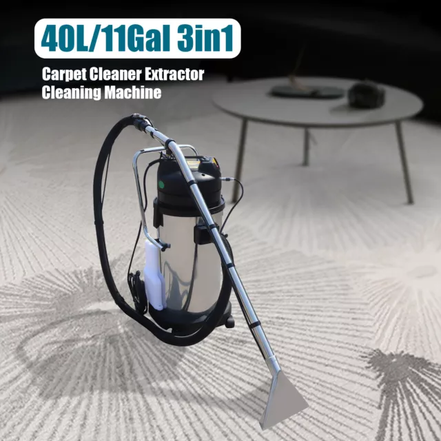 40L Commercial Carpet Cleaning Machine 3in1 Cleaner Extractor Pro Vacuum Cleaner