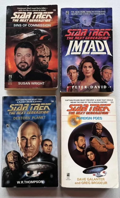 Lot of 4 Star Trek The Next Generation TNG Paperback Books Peter David & more