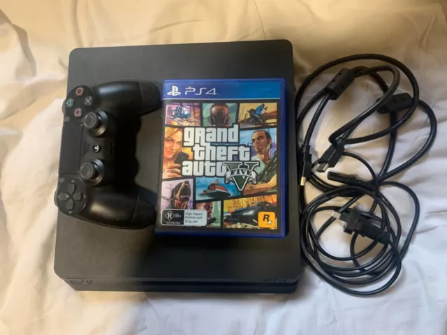 Black Sony PlayStation 4 (PS4) Slim 500gb Console Bundle