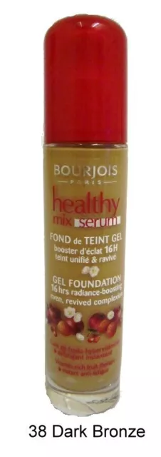 3 x Bourjois Healthy Mix Serum Gel Foundation 30ml - 58 Dark Bronze
