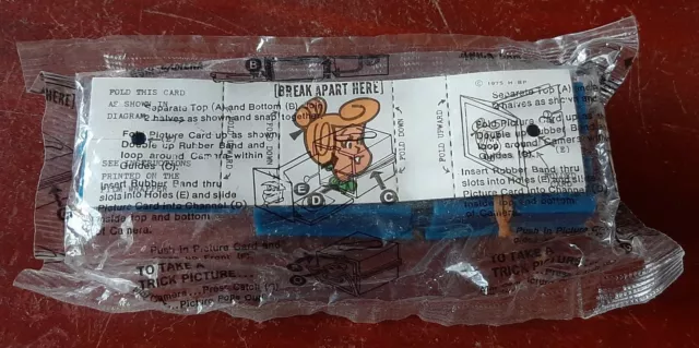 1975 Post Fruity Pebbles Cereal Premium toy Wilma Flintstone Trick Camera sealed