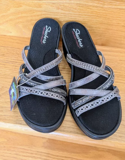 SKECHERS WOMEN S RUMBLERS Wave New Lassie Wedge Sandals NIB NEW colors 31777 39.95 PicClick