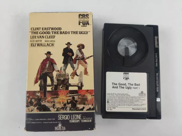 The Good, The Bad, and The Ugly PART 1 ONLY Clint Eastwood Betamax Not VHS