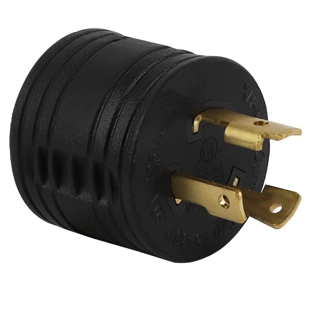 Generator RV Plug Adapter 30A 3-Prong Adapter L5-30P Male To TT-30R Female