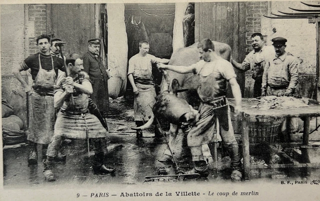 1 CPA Paris 19th Slaughterhouses Of La Villette - The Coup De Merlin