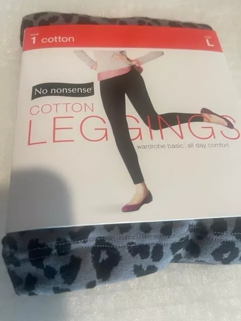 No Nonsense Women's Great Shapes Cotton Shaping Leggings 1 Pair Pack Black  XXL