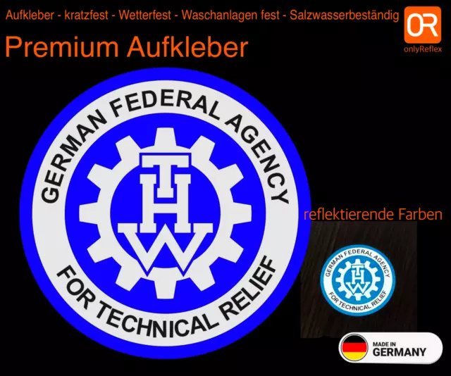 THW German Federal Agency,  Aufkleber für Auslandseinsätze