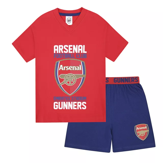 Arsenal FC Boys Pyjamas Short Toddler Kids OFFICIAL Football Gift