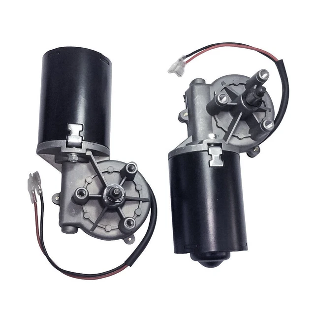 DC 12V 24V High Torque Electric Worm Gear Motor 50RPM 10mm shaft CW ...
