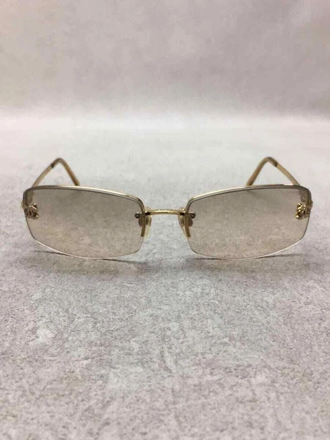 CHANEL #272 Sunglasses Plastic gold Women's 4093-B