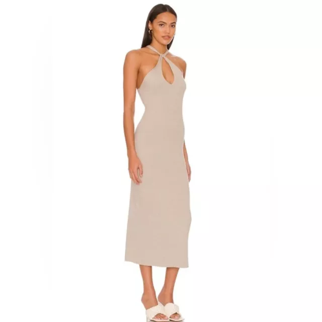 NWT Bailey44 Nude Rylan Knit Sleeveless Sweater Midi Dress