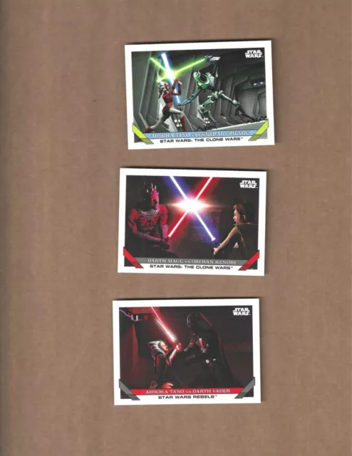 2023 TOPPS Star Wars Obi-Wan vs Darth Maul +2 ThrowBack Thursday "93 BB Design"