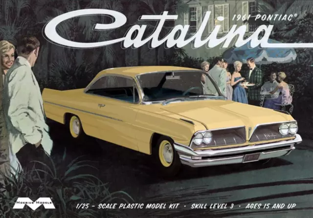 Moebius 1/25 Scale 1961 Pontiac Catalina Plastic Model Kit 2850