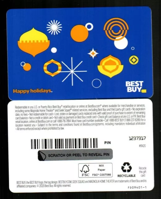 BEST BUY Christmas Ornaments 2020 Gift Card ( $0 )