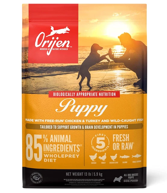 ORIJEN® Puppy Dry Dog Food, Grain Free, High Protein, 13lb