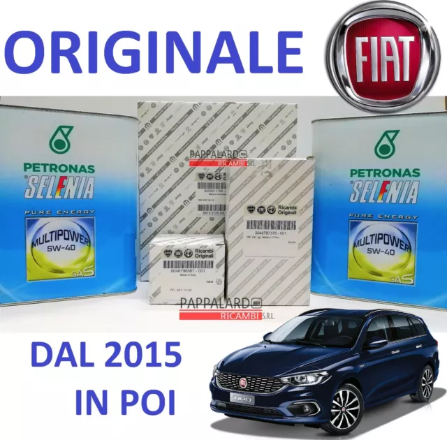 Kit Tagliando Filtri Originali + Olio Selenia Gas Fiat Tipo Nuova 1.4 Gpl 88Kw