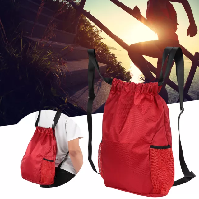 (red)Beam Mouth Backpack Dust Proof Wear Resistant Water Proof Large Capacity