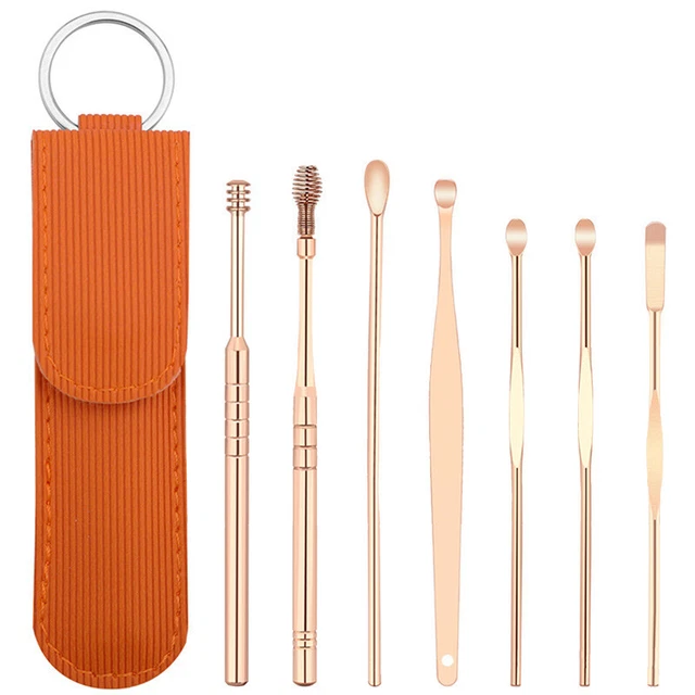 Kit de eliminación de cera para oídos limpiador para oídos removedor curette cuchara limpieza para ^//