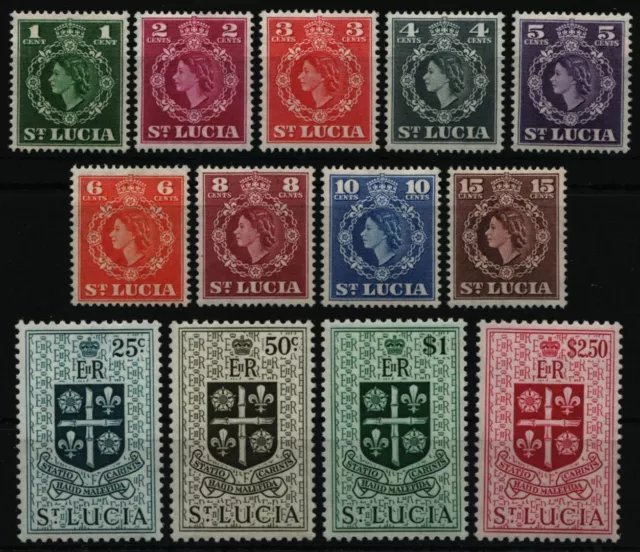 St. Lucia 1953 - Mi-Nr. 146-158 * - MH - Queen Elizabeth II