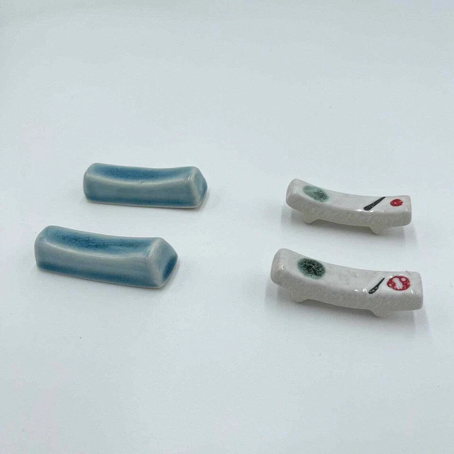 Lot of 4 Different Designs Ceramic Chopstick Rest Stand