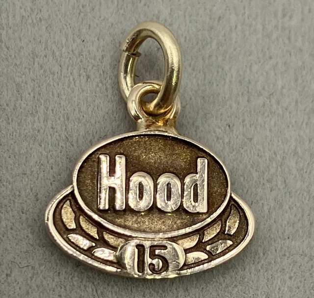 HOOD Dairy Co. employee 1/10 10K Gold 15 Year service award Charm Pendant