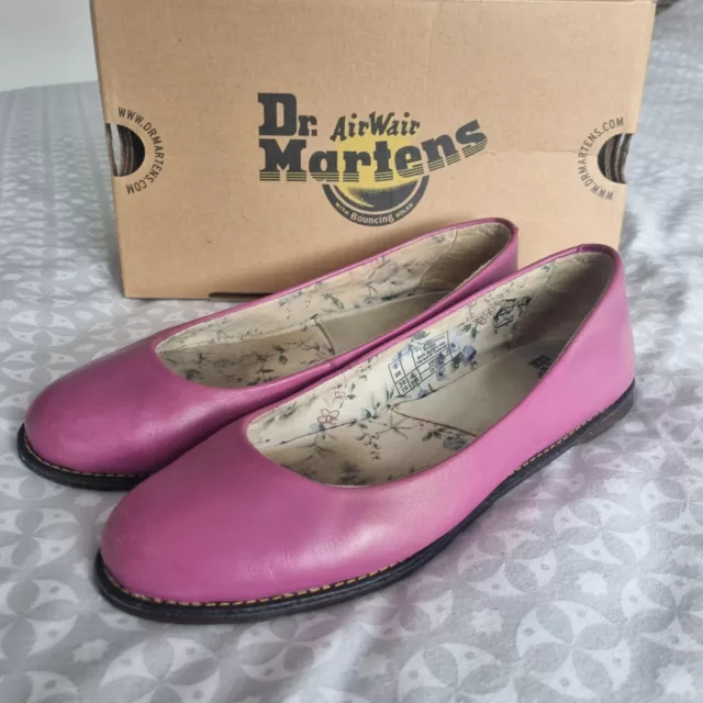 DR MARTENS MARIE Poise Ballet Flats Blackcurrant Pink UK Size 5