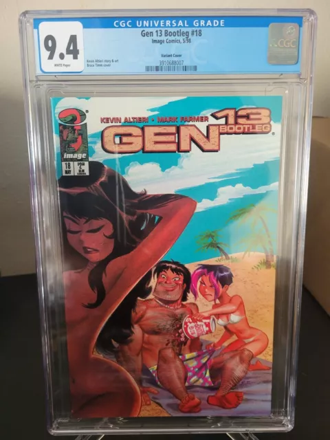 Gen 13 Bootleg #18 Cgc 9.4 Graded 1998 Image Comics Rare Bruce Timm Variant Cov