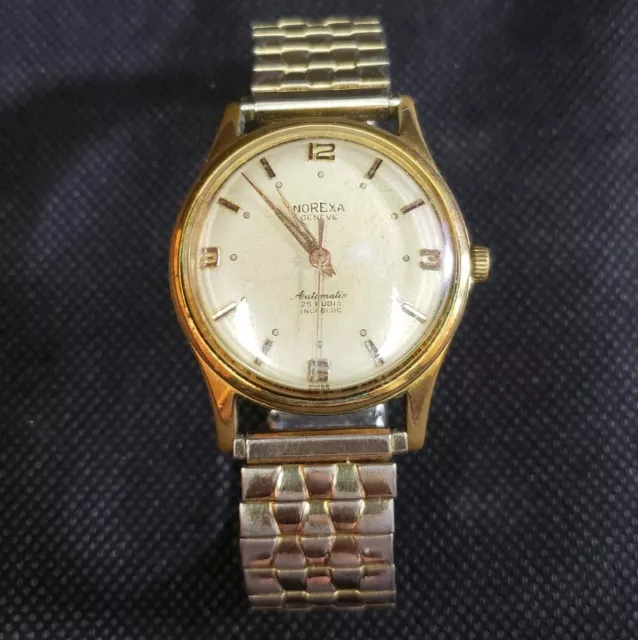 VINTAGE NOREXA 25 Jewels Automatic Incabloc Swiss Made Wristwatch $103. ...