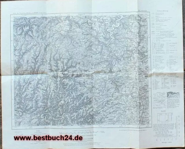 Karte des Deutschen Reiches  491  Lobenstein,1:100.000,