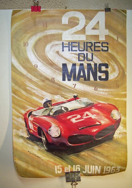 AFFICHE 24H DU mans 1963 EUR 320,00 - FR