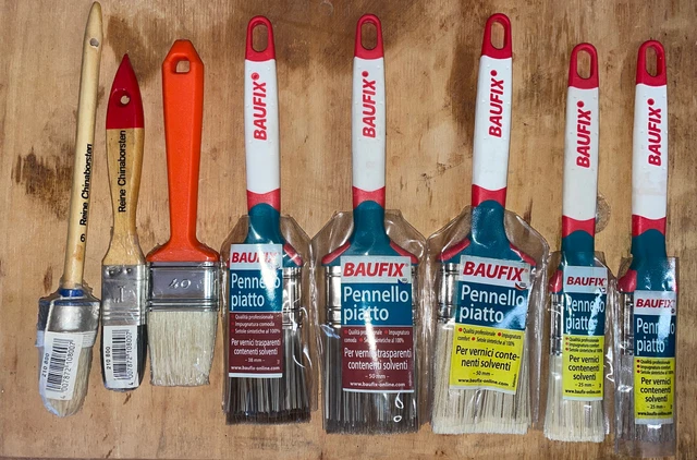 Set di 8 pennelli pittura Baufix varie Misure e utilizzi. Nuovi.